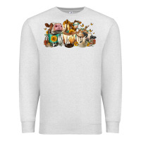 Oatmeal Heather Cows And Coffee Premium Sweatshirt - FaDigitalArtStudio