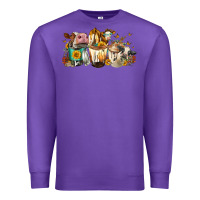 Purple Cows And Coffee Premium Sweatshirt - FaDigitalArtStudio
