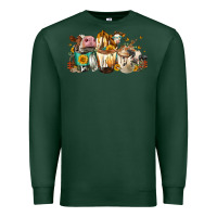 Sports Green Cows And Coffee Premium Sweatshirt - FaDigitalArtStudio