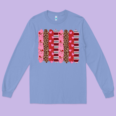 Valentine's Day Brushstrokes Long Sleeve Tee Designed By Ranaportraitstore