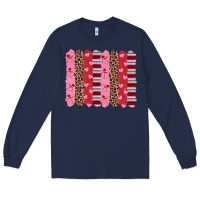 Navy valentine's day brushstrokes Long Sleeve Tee - RanaPortraitStore