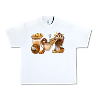 White Bakery Coffee Cups With Cookie Bbs Urban Heavy Tee - BundleAndBundleShop
