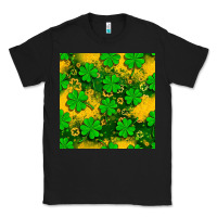 Black St. Patricks clover pattern digital paper Classic Tee - BundleAndBundleShop