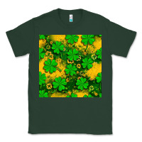 Sports Green St. Patricks clover pattern digital paper Classic Tee - BundleAndBundleShop
