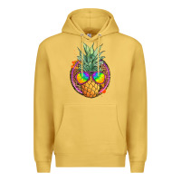 Antique Gold pineapple and glasses Premium Hoodie - JahusDesignShop