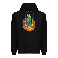 Black pineapple and glasses Premium Hoodie - JahusDesignShop