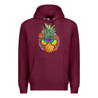 Burgundy pineapple and glasses Premium Hoodie - JahusDesignShop