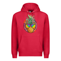 Cardinal pineapple and glasses Premium Hoodie - JahusDesignShop
