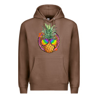 Chestnut pineapple and glasses Premium Hoodie - JahusDesignShop