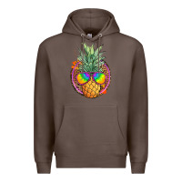 Coffee pineapple and glasses Premium Hoodie - JahusDesignShop