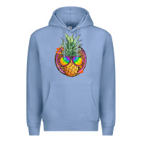 Colony Blue pineapple and glasses Premium Hoodie - JahusDesignShop