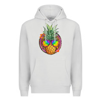 Dove Grey pineapple and glasses Premium Hoodie - JahusDesignShop