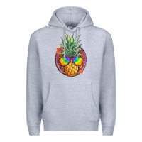 Heather Grey pineapple and glasses Premium Hoodie - JahusDesignShop