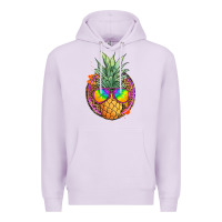 Lilac pineapple and glasses Premium Hoodie - JahusDesignShop