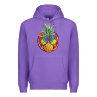 Purple pineapple and glasses Premium Hoodie - JahusDesignShop