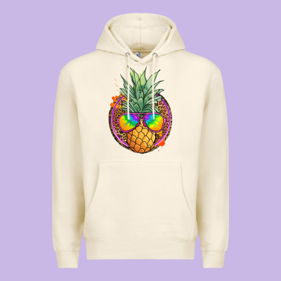 Pineapple And Glasses Premium Hoodie Designed By Jahusdesignshop