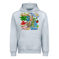 Heather Grey summer time Urban Hoodie - CowhideDigitalArt