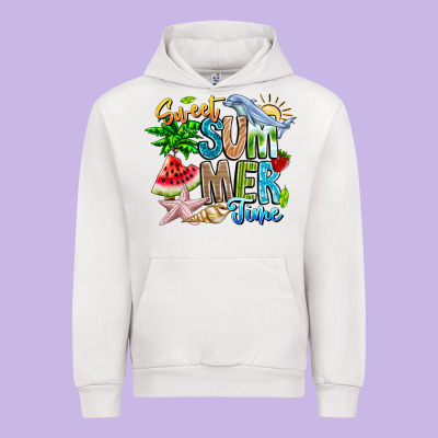 Summer Time Urban Hoodie Designed By Cowhidedigitalart