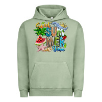 Pigment Oil Green summer time Urban Hoodie - CowhideDigitalArt