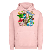 Pigment Salmon summer time Urban Hoodie - CowhideDigitalArt