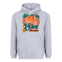 Heather Grey Give Thanks Heavyweight Hoodie - FaDigitalArtStudio