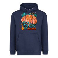 Navy Give Thanks Heavyweight Hoodie - FaDigitalArtStudio