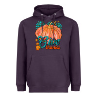Plum Give Thanks Heavyweight Hoodie - FaDigitalArtStudio