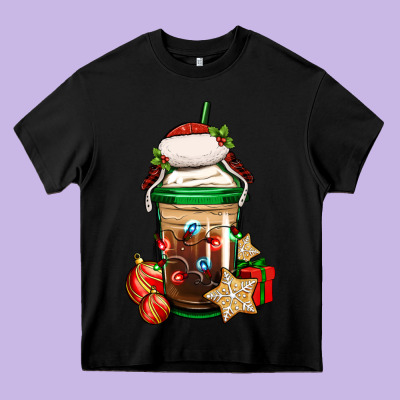 Christmas Vacation Trapper Hat Coffee Cup Heavy Core Tee Designed By Jasminsmagicworld