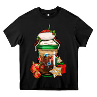 Black Christmas vacation trapper hat coffee cup Heavy Core Tee - Jasminsmagicworld