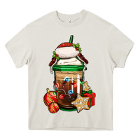Cream Christmas vacation trapper hat coffee cup Heavy Core Tee - Jasminsmagicworld