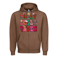 Chestnut holly jolly vibes pink christmas Zipper Hoodie - CowGirlArtShop