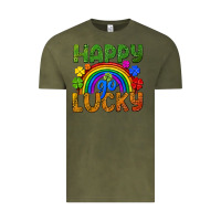 Vintage Olive Western Happy Go Lucky LGBTQ+ Vintage Tee - BundleAndBundleShop