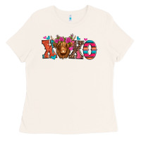 Bone xoxo valentine's day highland cow Ladies Tee - Jasminsmagicworld