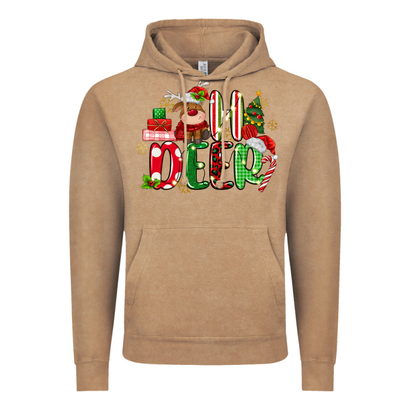Oh Deer Reindeer Vintage Hoodie by MaliasSmallBusiness | Teevron
