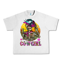 Lunar Rock Cowgirl Skeleton With Landscape Urban Heavy Tee - BundleAndBundleShop
