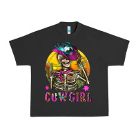 Pigment Black Cowgirl Skeleton With Landscape Urban Heavy Tee - BundleAndBundleShop