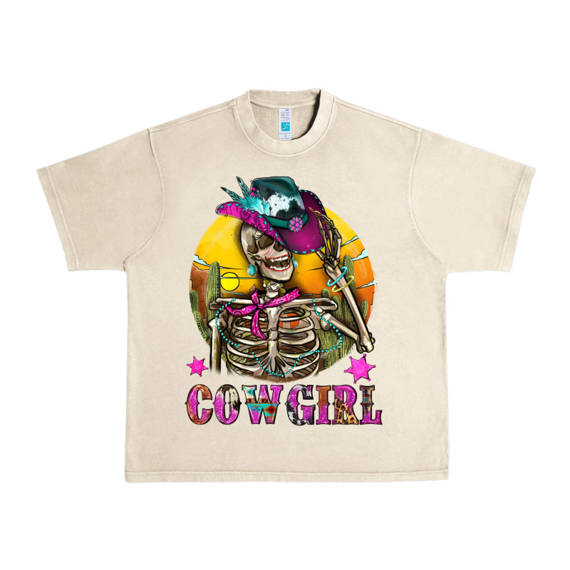 Cowgirl Skeleton With Landscape Urban Heavy Tee by BundleAndBundleShop | Teevron
