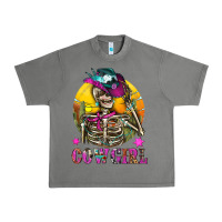 Tornado Cowgirl Skeleton With Landscape Urban Heavy Tee - BundleAndBundleShop