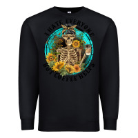 Black I Hate Everyone But Coffee Helps Premium Sweatshirt - FaDigitalArtStudio