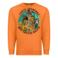 Carrot I Hate Everyone But Coffee Helps Premium Sweatshirt - FaDigitalArtStudio