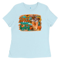 Baby Blue spice spice baby pumpkin spice latte Ladies Tee - Jasminsmagicworld