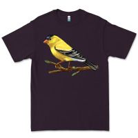 Plum American Goldfinch Premium Tee - LillyAllenDesigns