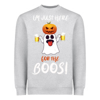 Heather Grey I'm Just Here For The Boos Heavyweight Sweatshirt - Bettercallsaul