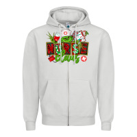 Dove Grey nurse claus christmas Zipper Hoodie - CowGirlArtShop