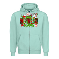 Seafoam nurse claus christmas Zipper Hoodie - CowGirlArtShop