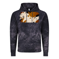 Cloud Black Cowhide Black and Light Brown Brushstroke Vintage Hoodie - Jasminsmagicworld