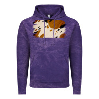 Cloud Purple Cowhide Black and Light Brown Brushstroke Vintage Hoodie - Jasminsmagicworld
