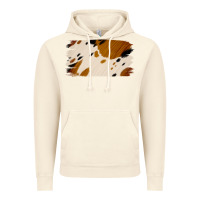 Vintage Artic Cowhide Black and Light Brown Brushstroke Vintage Hoodie - Jasminsmagicworld