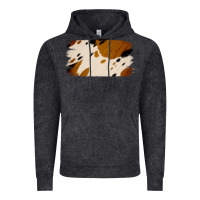 Vintage Black Cowhide Black and Light Brown Brushstroke Vintage Hoodie - Jasminsmagicworld