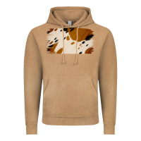 Vintage Camel Cowhide Black and Light Brown Brushstroke Vintage Hoodie - Jasminsmagicworld
